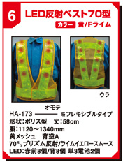 LED反射ベスト70型 HA-173